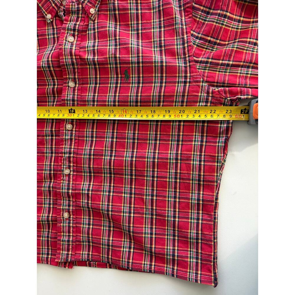 Ralph Lauren Upcycled Flannel Plaid Crop collegiate fall autumn grunge reworked - Picture 3 of 7